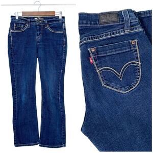 Levis 529 Curvy Bootcut Jeans Womens 8 Short 29 x 28 Dark Wash Stretch Western
